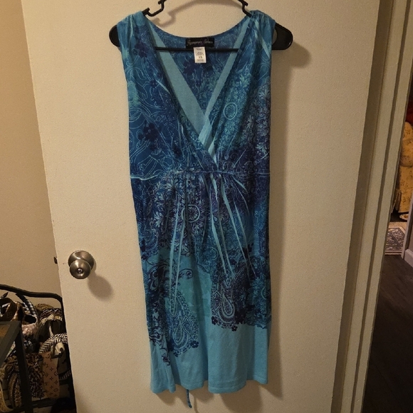 Blue Paisley Midi Dress - Picture 1 of 1